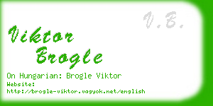 viktor brogle business card